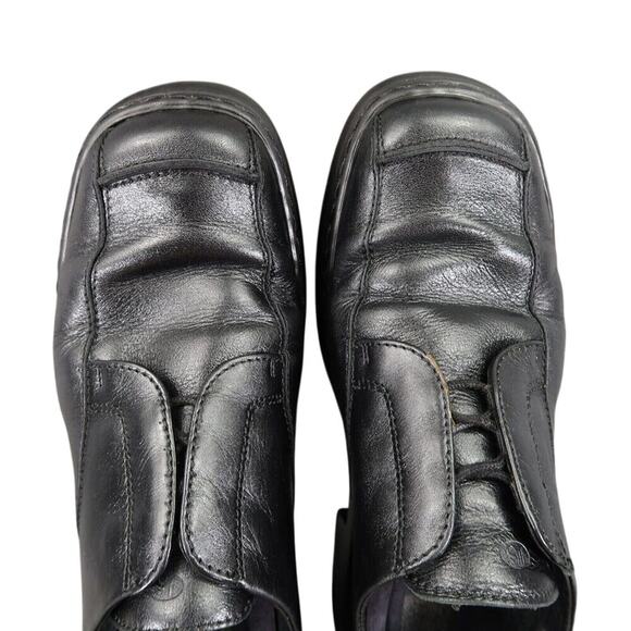 Josef Seibel Shoes Womens 38 Low Bootie Sneaker Block Heel Leather Lace Up Black - Picture 8 of 15